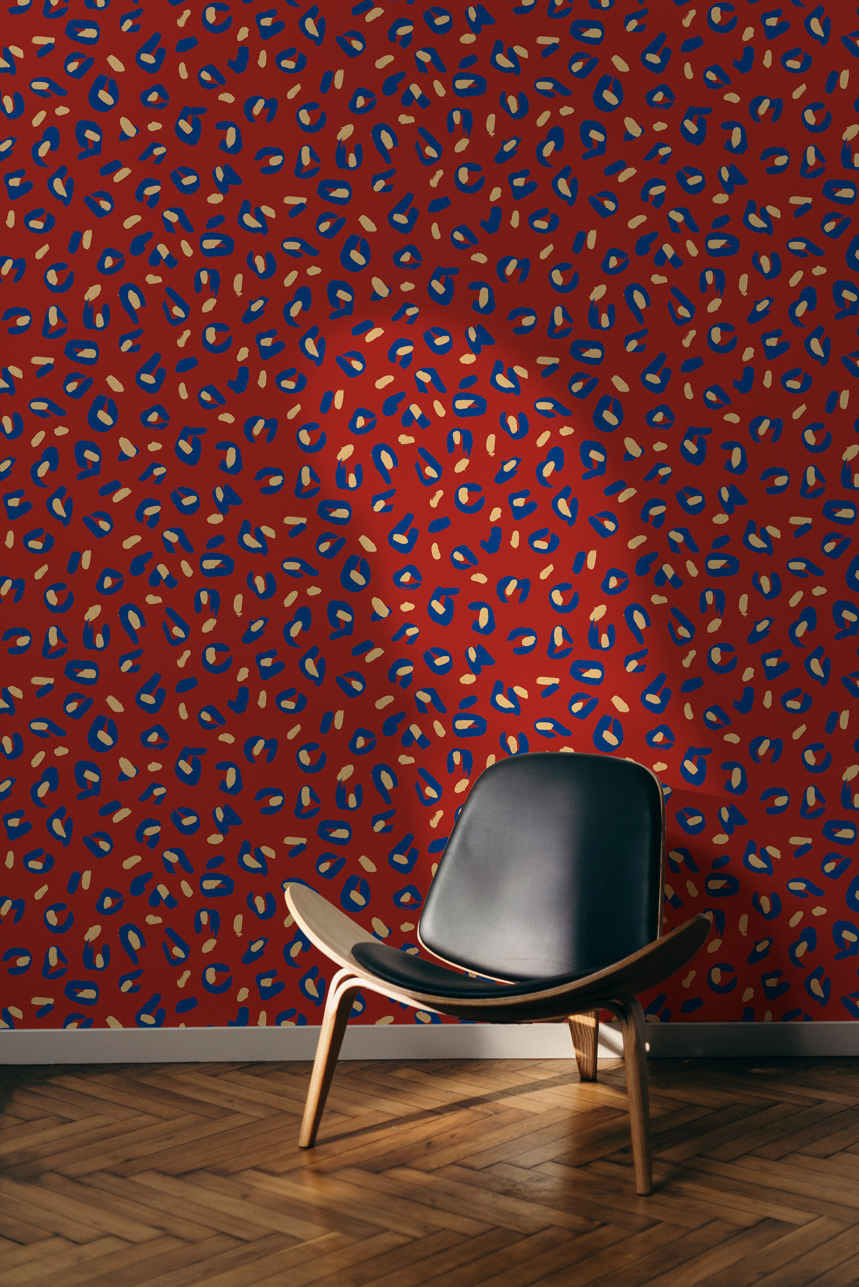 Funky Leopard, Red, TresTintas 5mp / rola 2